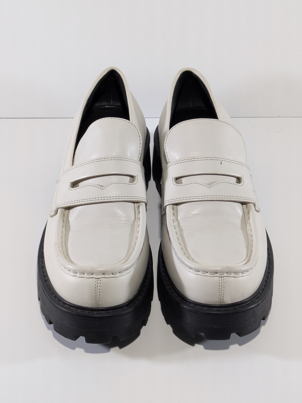Vagabond Shoemakers Cosmo 2.0 Chunky Lug Sole Penny Loafers Off White EU 37 US 7